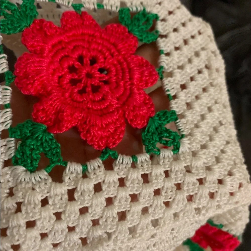 Floral Crochet Furniture Cover